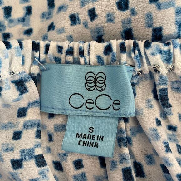 CeCe tie front long sleeve blouse size S - Picture 8 of 12